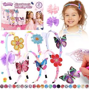 Pllieay Hair Accessories for Girls-Arts and Crafts Gift DIY Headband Making Kit Gifts Headband Making Kit for Girls - Make Your Own Fashion Headbands for Girls DIY Hair Accessories Set