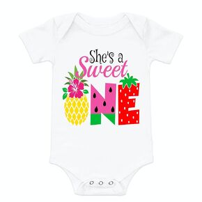 Fruit ONE Birthday Shirt First Birthday Tutti Fruity First Birthday Shirt Fruit Theme Birthday Shirt ONE Birthday Shirt 1st fruit birthday shirt she's a sweet one shirt (18 month)