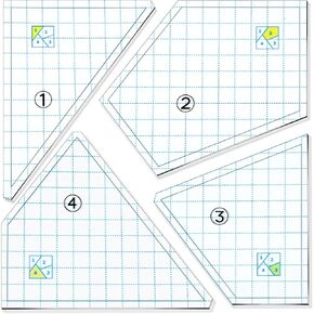 Jutom Quilting Templates Set Acrylic Cutting Templates for Quilting Sewing Machine Ruler DIY Hand Patchwork Stencils for Cutting Patterns
