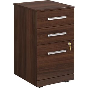 OfficeWorks by Sauder Affirm 3 Drawer Mobile File, L: 15.55'' x W: 19.45'' x H: 28.43'', Noble Elm