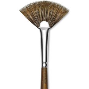 Silver Brush Limited 26046 Monza Fan Brush for Oil & Acrylics Paintings, Size 6, Long Handle