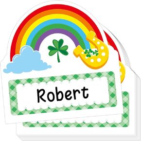 25 PCS St. Patricks Day Rainbow Cetouts St. Patricks Day Name Tags Transing Attouts for St.