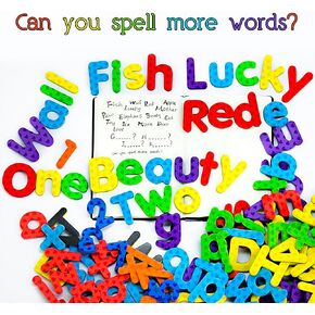Magnetic Letters and Numbers for Classroom Educating Kids in Fun -Educational Alphabet Refrigerator Magnets Building Preschool Toddler Spelling and Learning Rfidge Magnets-112 Pieces