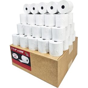 buyregisterRolls 2 1/4 × 200 لفائف الورق الحراري [حزمة من 50 لفات - 48 GSM] طابعة POS للمواطنين: CBM 262 ، CBM 291 - POS/Cash Record Rolls Rolls 2 1/4 "× 200 '