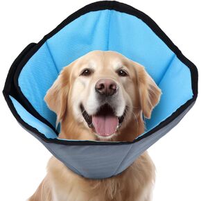 Dog Cone Collar for Dogs After Surgery Extra Long, Adjustable Comfy Dog Elizabethan Pet Collar Cone for Large Dogs Anti-Lick Protective Wound (L (Neck Girth: 12.6-17.3in))