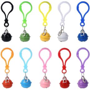 10pcs Colorful Cat Bells Dog Collar Bells with Keyrings, Training Bell Collar Pendant Charm, Pet Pendant Keychain Bag Hanging Bell Pendant