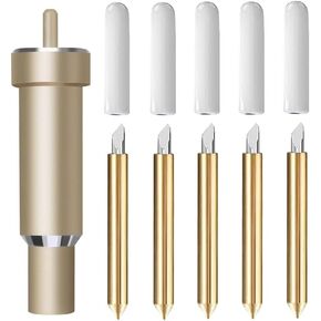 5Pcs Premium Fine Point Blade Compatible with Cricut Maker 3/Maker/Explore 3/Explore Air 2/Air/One/Venture, Fine Point Blade Housing for Most Light Materials (Black)