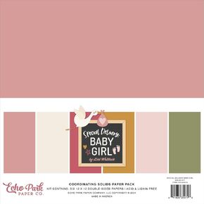 Echo Park Paper Co. Special Delivery Baby Girl Solids Kit
