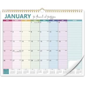 2025 Calendar - Wall Calendar from January 2025 to December 2025, 14" x11" Hanging Calendar with Thick Paper, Large Daily Blocks with Julian Dates, Perfect for Monthly Organizing & Planning