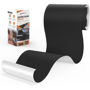 Leather Repair Tape, 4.7x63 inch Leather Patches for Furniture, Self Adhesive Leather Repair Patch for Sofas, Couches, Leather Covers, Seats, Chairs, Vinyl Repair Tape Black