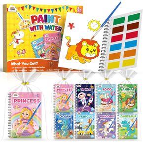 ZMLM 24 Water Coloring Books for Kids Party Favors - Bulk Mini Coloring Books for Ages 4-8,Small Easter Basket Stuffers for Toddlers Crafts Classroom Birthday Valentines Day Gifts Goodie Bag Stuffers