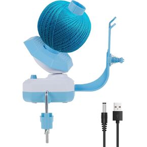 Yarn Winder Pro, Electric Yarn Ball Winder for Crocheting, Upgrade Dual-Spring Tension 10oz Large Capacity, Stepless Speed Automatic Knitting Yarn Winder Wool Spinner Roller for Crochet Lovers(Blue)