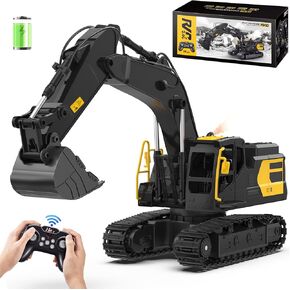 9-Channel Remote Control Forklift Truck – 1:18 Scale Construction Toy, Realistic Lights & Sounds, High-Grip Rubber Tires, Lift & Transport Action, 100-Minute, for Kids & Adults Birthdays