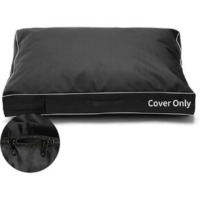COSHNIBI Dog Bed Covers Replacement Washable,Waterproof Bed Covers Soft Plush Replacement with Zipper & Removable for Dog/Cat 36''Lx27''Wx4''H-Navy Blue