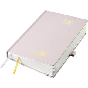 POPRUN 2025-2026 Daily Planner One Page Per Day (Medium - 5.5'' x 8.5'') - Academic Calendar (July 2025 - June 2026), 2025 Day Appointment Book with Monthly Tabs, Hardcover - Orange