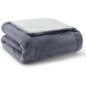 Waterproof Pet Blanket, Soft Faux Fur Dog Blanket for Sofa Bed Couch, Liquid Pee Proof Throw for Large Dog or Cat, Reversible Washable Plush, Double Sided, 40x60 in, Grey Deer Print