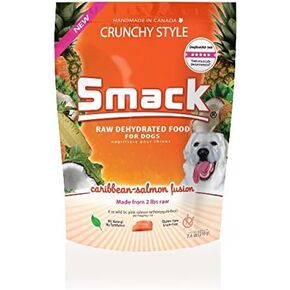 Smack Pet Food Organic Raw Dehydrated Dog Food Grain-Free, Gluten-Free, Raw Food for Dogs (Caribbean Salmon Fusion, 7.4 Ounce)