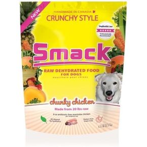 Smack Pet Food Organic Raw Dehydrated Dog Food Grain-Free, Gluten-Free, Raw Food for Dogs (Chunky Chicken, 5.5 Pound)