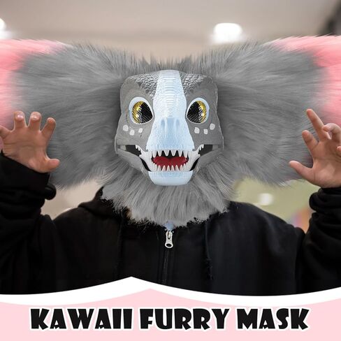13 Pcs DIY Dino Mask Kit Hard Plastic Dinosaur Mask Furry Therian Dino Costume Kit Animal Dinosaur Party Costume in Saudi Arabia
