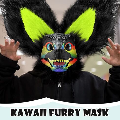 13 Pcs DIY Dino Mask Kit Hard Plastic Dinosaur Mask Furry Therian Dino Costume Kit Animal Dinosaur Party Costume in Saudi Arabia