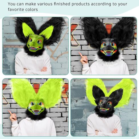 13 Pcs DIY Dino Mask Kit Hard Plastic Dinosaur Mask Furry Therian Dino Costume Kit Animal Dinosaur Party Costume in Saudi Arabia