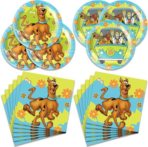 تشمل إمدادات حفلات SCOOBY 40pcs 20 لوحة ، 20 مناديلًا لزخرفة حفلة عيد ميلاد SCOOBY ، X ، Red in Kuwait