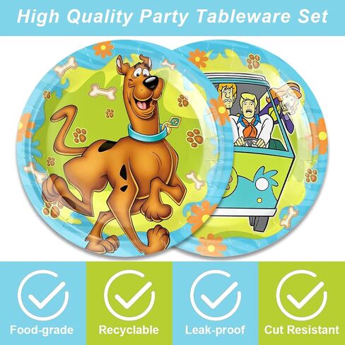 تشمل إمدادات حفلات SCOOBY 40pcs 20 لوحة ، 20 مناديلًا لزخرفة حفلة عيد ميلاد SCOOBY ، X ، Red in Kuwait