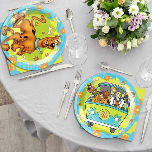 تشمل إمدادات حفلات SCOOBY 40pcs 20 لوحة ، 20 مناديلًا لزخرفة حفلة عيد ميلاد SCOOBY ، X ، Red in Kuwait