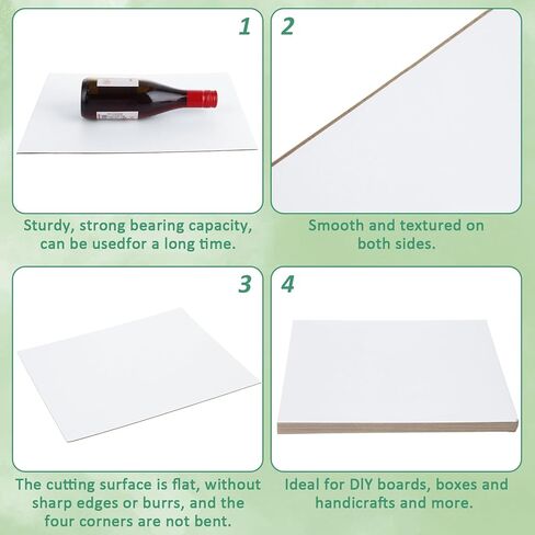 Dajave 50 Pack Book Board 11 × 8.5 بوصة ، لوحات لوحة لوحات لوحية من البيت البيضاء 1.5 مم 50PT in Kuwait