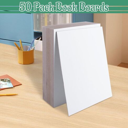 Dajave 50 Pack Book Board 11 × 8.5 بوصة ، لوحات لوحة لوحات لوحية من البيت البيضاء 1.5 مم 50PT in Kuwait