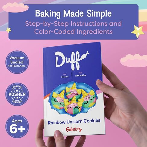 Baketivity x Duff Goldman S'mores Sandwich Cookies Baking Kit for Kids | Baking Set with Pre-Measured Ingredients, Decorating Supplies, and STEM Activities for Girls and Boys Ages 6-12 in Kuwait