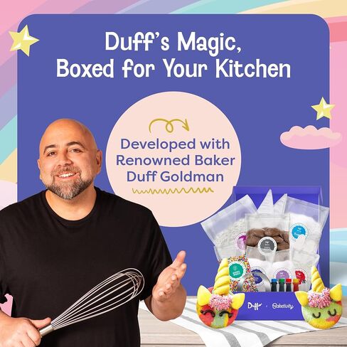 Baketivity x Duff Goldman S'mores Sandwich Cookies Baking Kit for Kids | Baking Set with Pre-Measured Ingredients, Decorating Supplies, and STEM Activities for Girls and Boys Ages 6-12 in Kuwait