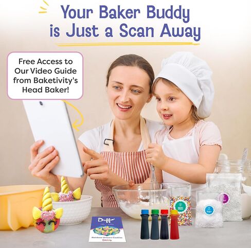 Baketivity x Duff Goldman S'mores Sandwich Cookies Baking Kit for Kids | Baking Set with Pre-Measured Ingredients, Decorating Supplies, and STEM Activities for Girls and Boys Ages 6-12 in Kuwait