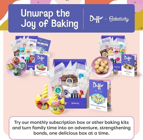 Baketivity x Duff Goldman S'mores Sandwich Cookies Baking Kit for Kids | Baking Set with Pre-Measured Ingredients, Decorating Supplies, and STEM Activities for Girls and Boys Ages 6-12 in Kuwait