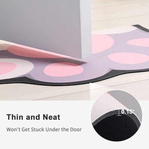 Stiio - Cat Food Mat, Rubber Backed Pet Feeding Mat for Floor Non-Slip Waterproof Dog Water Bowl Tray, Easy to Clean Pet Placemat, Grey 17x28 inches in Saudi Arabia