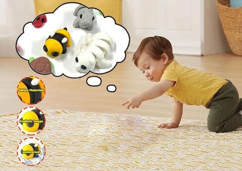 21 PCS MINI 3D Printed Animal Set ، ألعاب حيوانية لطيفة مرنة لعيد الميلاد ، رأس السنة الجديدة ، هدايا أعياد الميلاد وديكور سطح المكتب على سطح المكتب in Kuwait