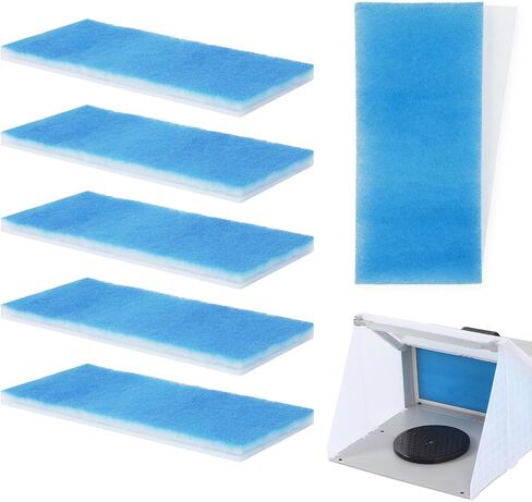 WISEPRO 6 PCS Airbrush Spray Booth Filter, 2 Layer Paint Booth Filters Spray Booth Replace Filter Compatible with Master, Paasche, Sky Enterprise, Airhobby in Saudi Arabia