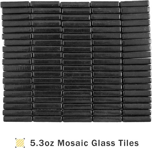Youway Style 150g Black Strips Glass Mosaic Tiles for Crafts Bulk in Saudi Arabia