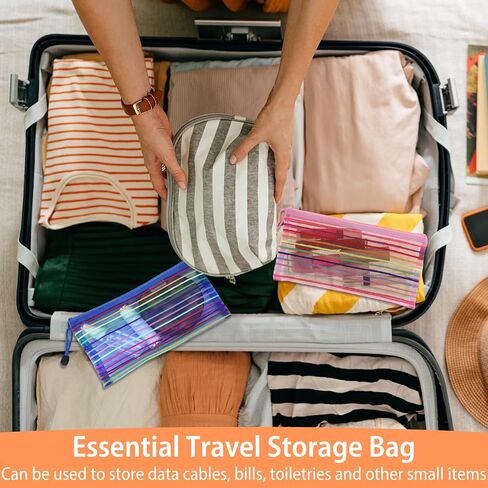 40 Pack 10 Colors Mesh Zipper Pouch Bags, Small Pouch Pencil Pouch Bulk, Cosmetics Makeup Bags Accessories Storage Bag, Home Organizing Office School Classroom Supplies in Kuwait