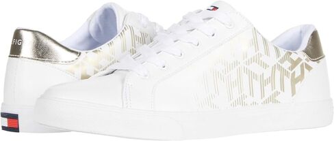 Tommy Hilfiger Women's LOURA Sneaker, White/Twilight Blue 140, 5.5 in Saudi Arabia