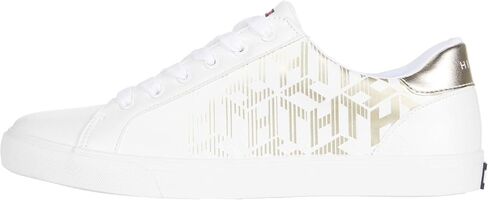 Tommy Hilfiger Women's LOURA Sneaker, White/Twilight Blue 140, 5.5 in Saudi Arabia