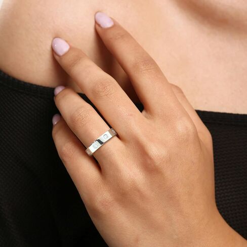 Moissanite Stackable Rings for Women | 925 Sterling Silver 14K Gold Plated Wedding Engagement Promise Eternity band Non Tarnish | Jewelry Birthday Gifts for Her Size 5-10 in Saudi Arabia