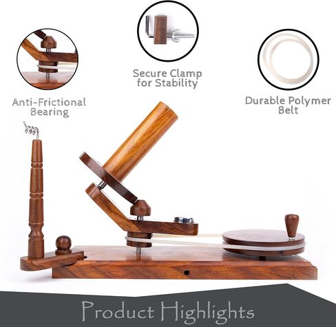 Ayan Handicraft Well Crafted Yarn Swift and Ball Winder Combo - Yarn Cake Winder, Yarn Winder and Swift, Yarn Winder Large Capacity (Rosewood Combo) in Kuwait