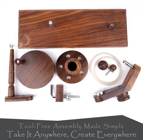 Ayan Handicraft Well Crafted Yarn Swift and Ball Winder Combo - Yarn Cake Winder, Yarn Winder and Swift, Yarn Winder Large Capacity (Rosewood Combo) in Kuwait