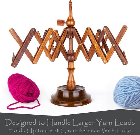 Ayan Handicraft Well Crafted Yarn Swift and Ball Winder Combo - Yarn Cake Winder, Yarn Winder and Swift, Yarn Winder Large Capacity (Rosewood Combo) in Kuwait