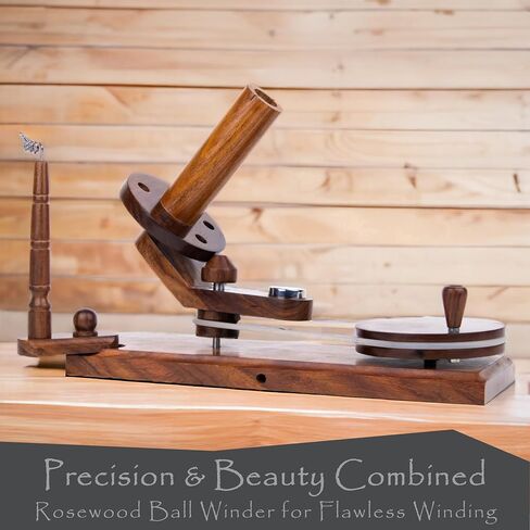 Ayan Handicraft Well Crafted Yarn Swift and Ball Winder Combo - Yarn Cake Winder, Yarn Winder and Swift, Yarn Winder Large Capacity (Rosewood Combo) in Kuwait