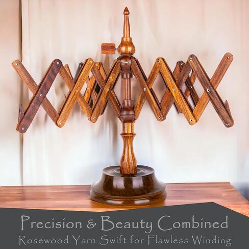 Ayan Handicraft Well Crafted Yarn Swift and Ball Winder Combo - Yarn Cake Winder, Yarn Winder and Swift, Yarn Winder Large Capacity (Rosewood Combo) in Kuwait