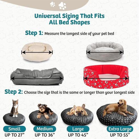 Dog Bed Covers Replacement Washable, Dog Bed Removable Washable Cover. for All Shapes & Round Dog Bed Cover, Including Dog Bed Medium Size Dog Washable Cover in Saudi Arabia