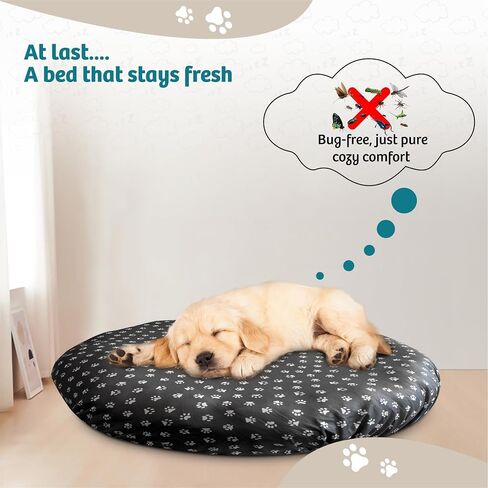 Dog Bed Covers Replacement Washable, Dog Bed Removable Washable Cover. for All Shapes & Round Dog Bed Cover, Including Dog Bed Medium Size Dog Washable Cover in Saudi Arabia