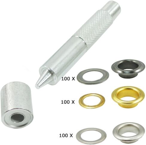120 مجموعات - ثقيلة نحاسية من النحاس 10 مم 3/8 "للقطر الداخلي 800# مع أداة إعداد لمشاريع DIY Cartain Curtain (3/8" ، مختلطة) in Kuwait